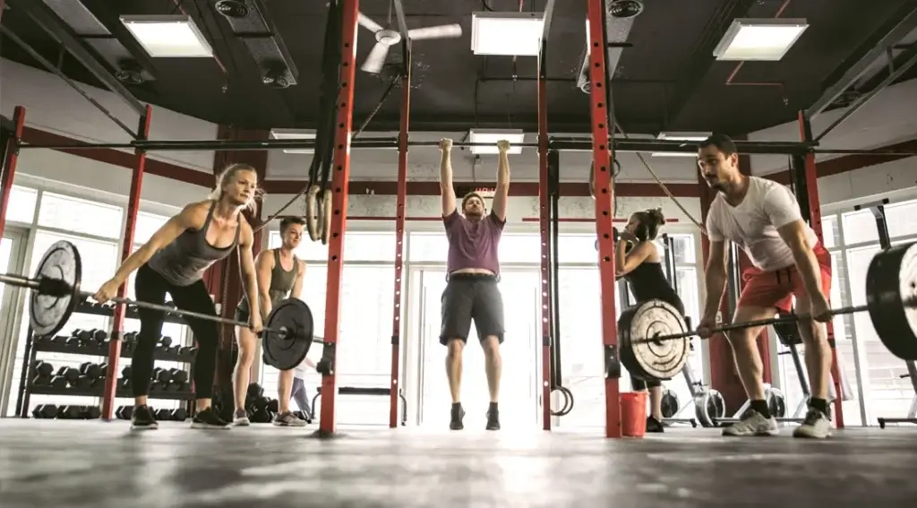Group Fitness Class Performing